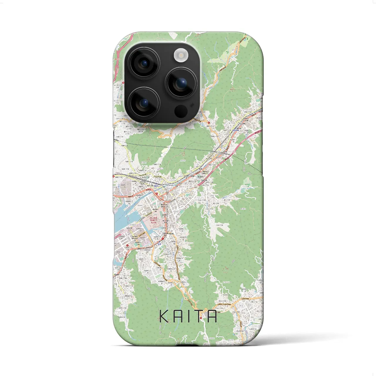 【海田(広島県)】地図柄iPhoneケース(バックカバータイプ)