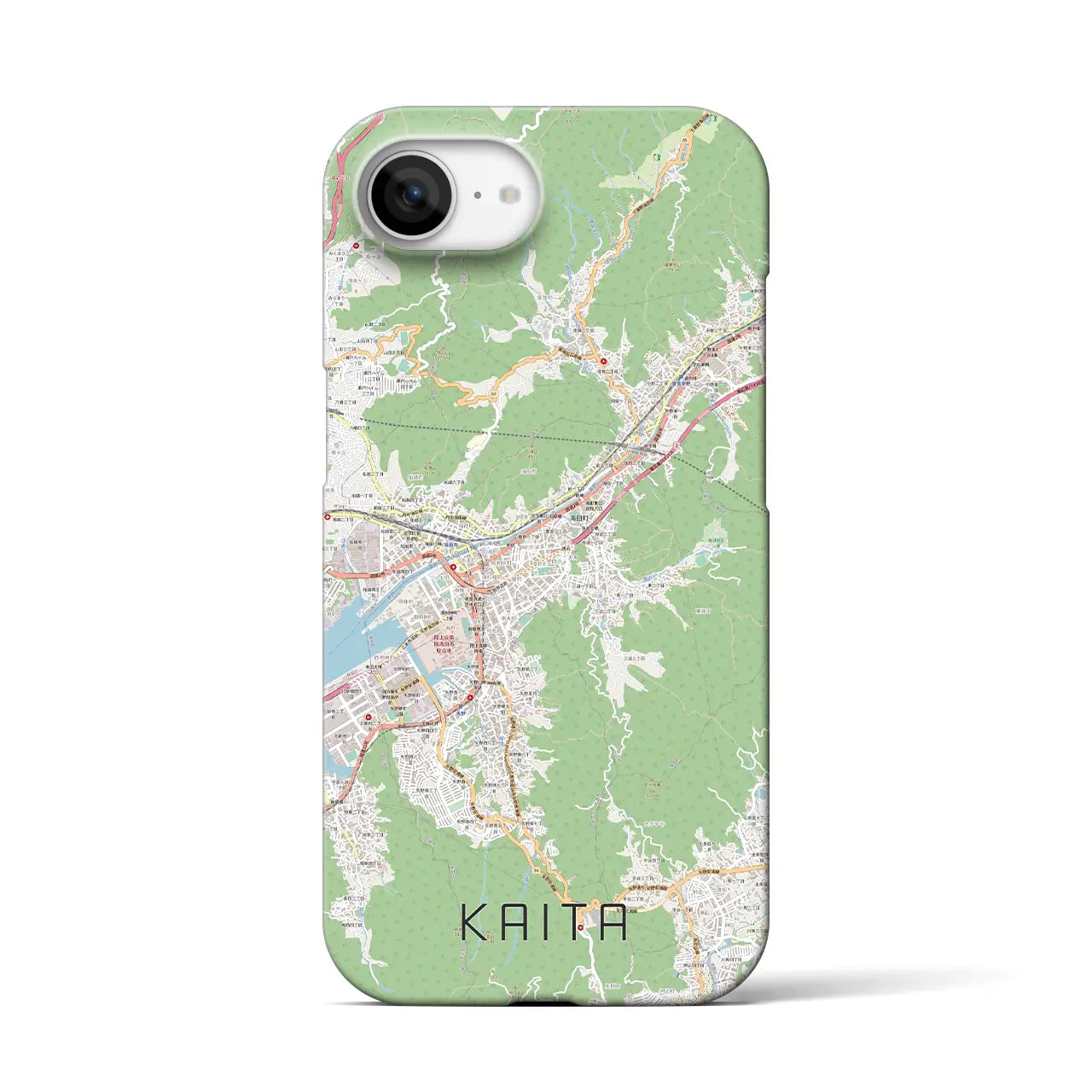 【海田(広島県)】地図柄iPhoneケース(バックカバータイプ)