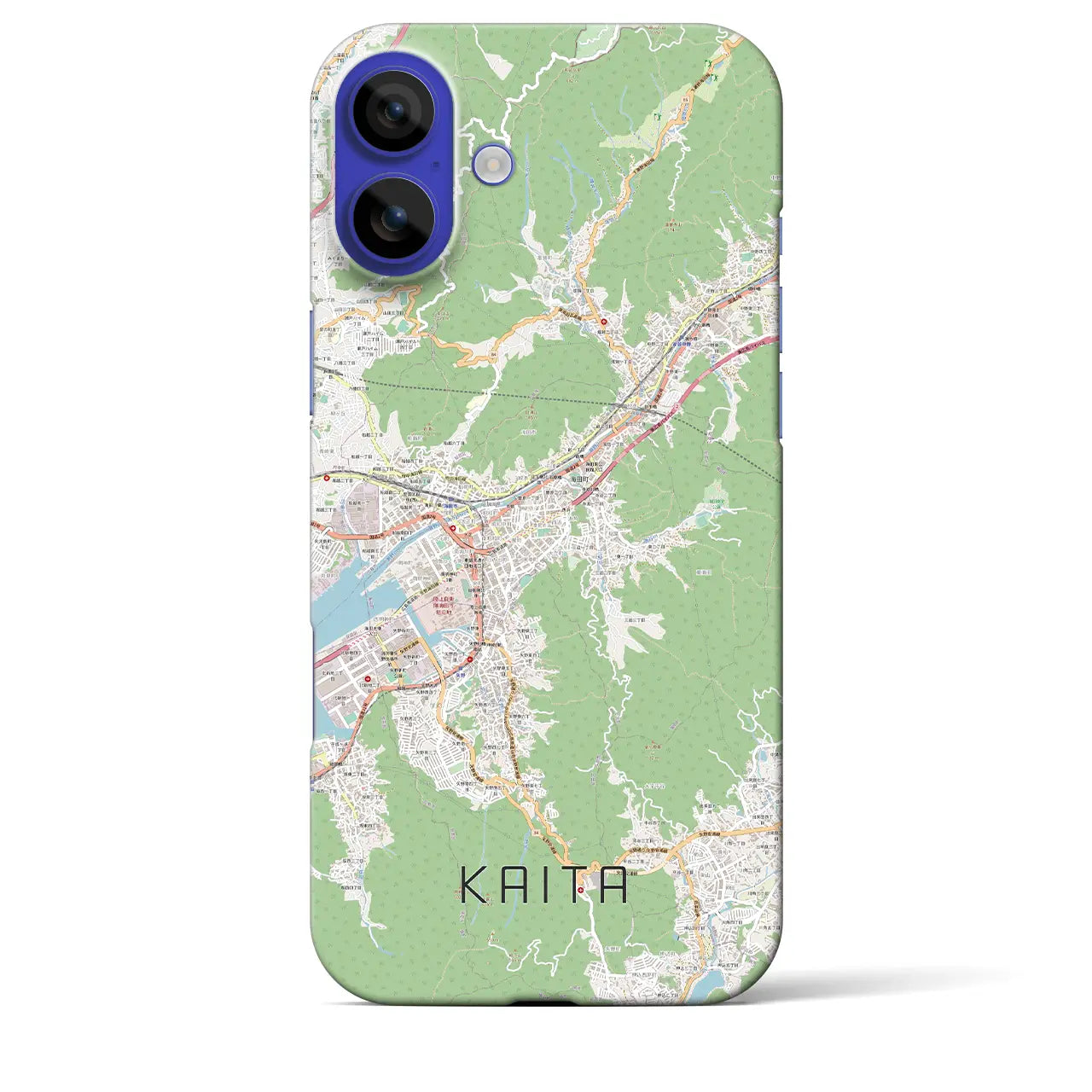 【海田(広島県)】地図柄iPhoneケース(バックカバータイプ)