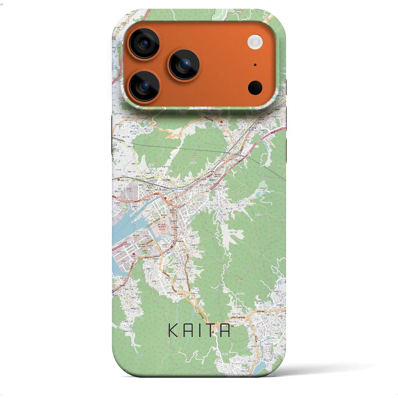 【海田(広島県)】地図柄iPhoneケース(バックカバータイプ)