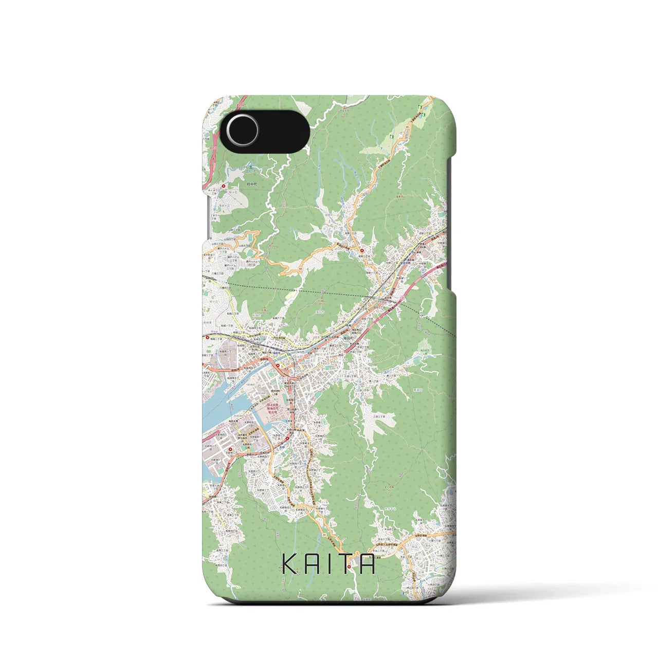 【海田(広島県)】地図柄iPhoneケース(バックカバータイプ)