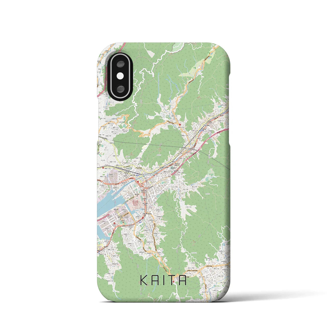 【海田(広島県)】地図柄iPhoneケース(バックカバータイプ)