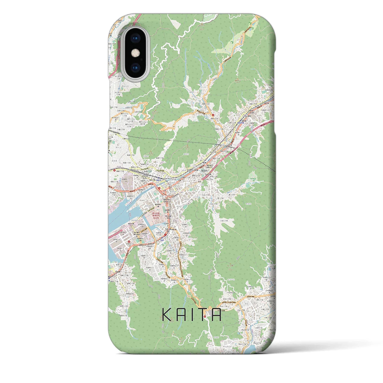 【海田(広島県)】地図柄iPhoneケース(バックカバータイプ)
