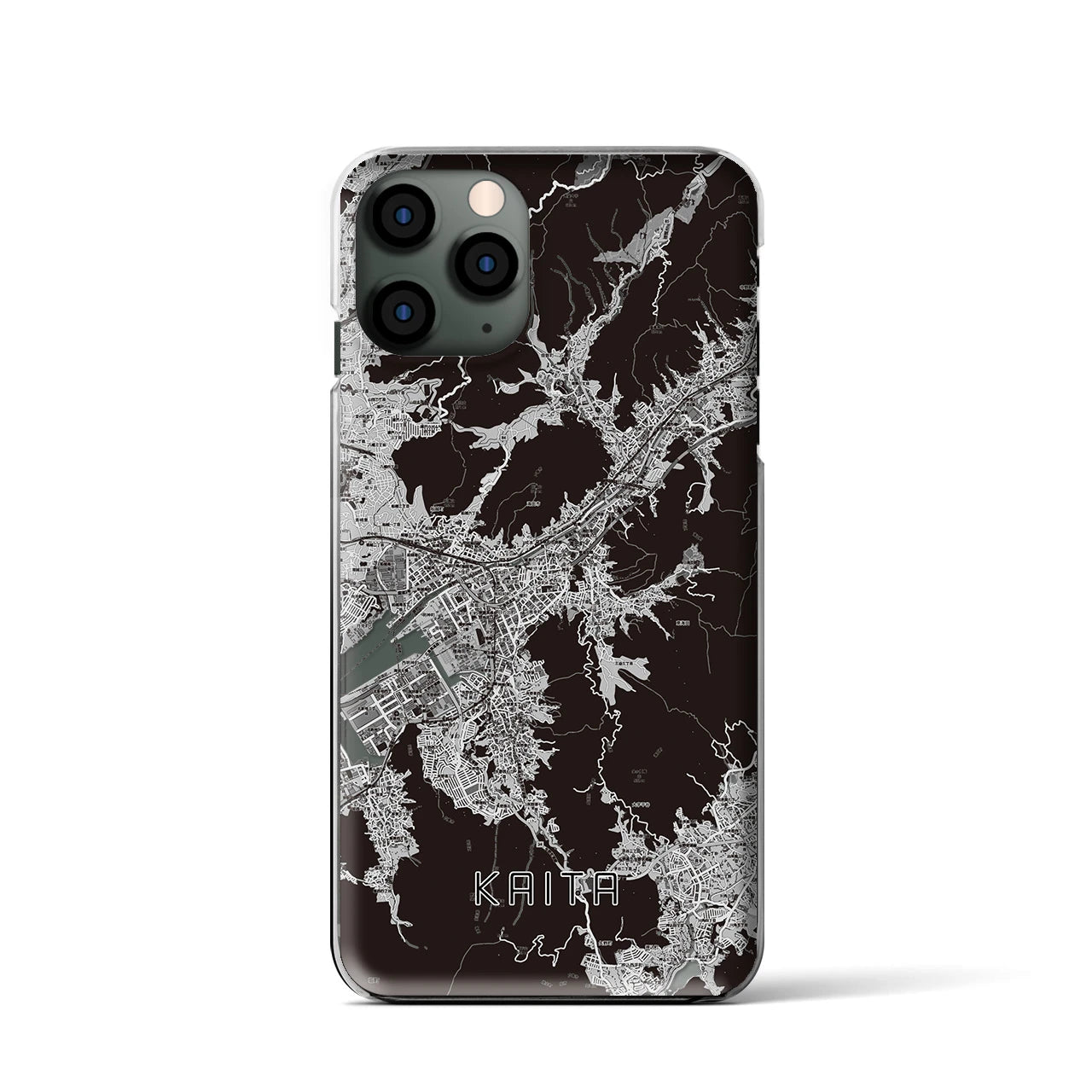 【海田(広島県)】地図柄iPhoneケース(クリアタイプ)