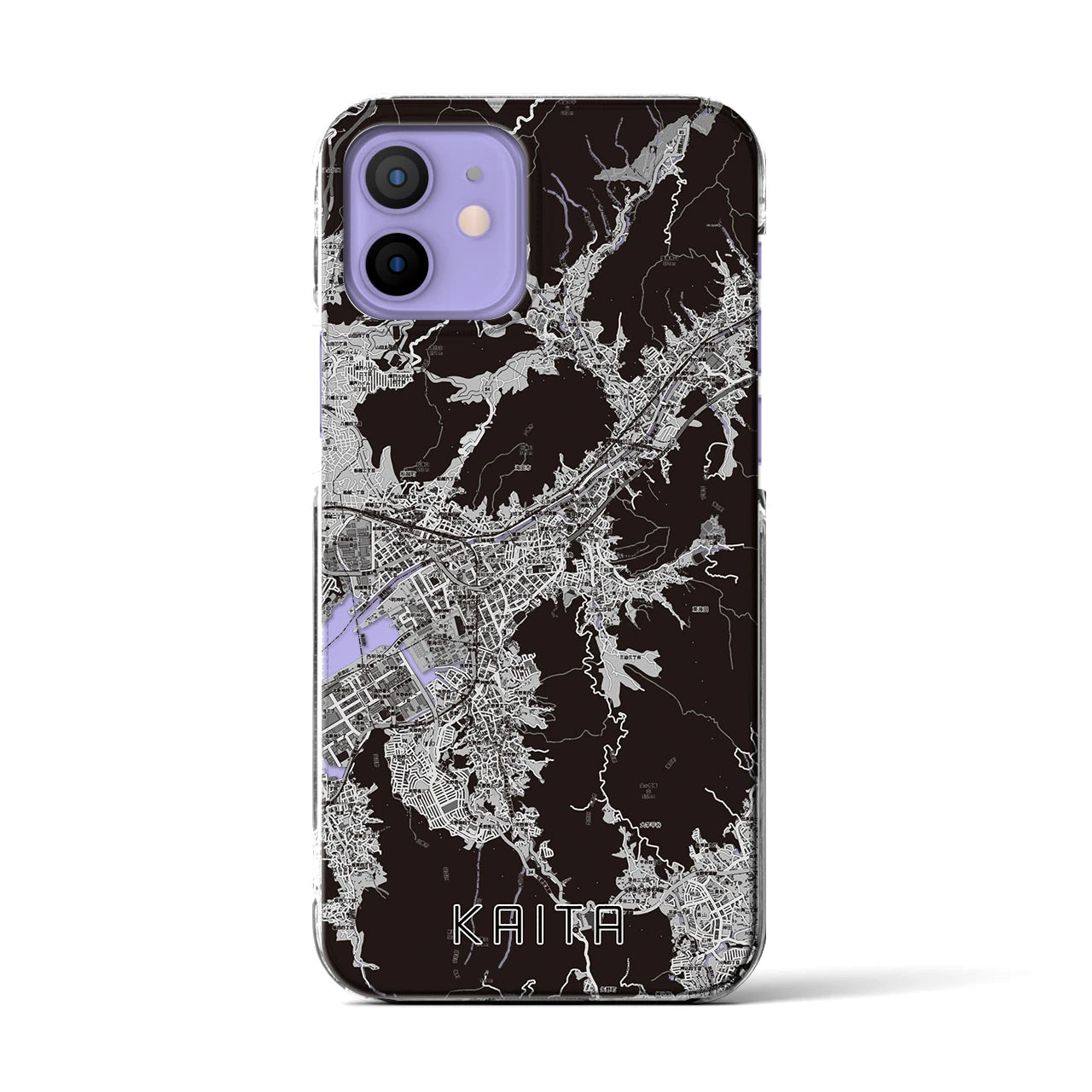 【海田(広島県)】地図柄iPhoneケース(クリアタイプ)