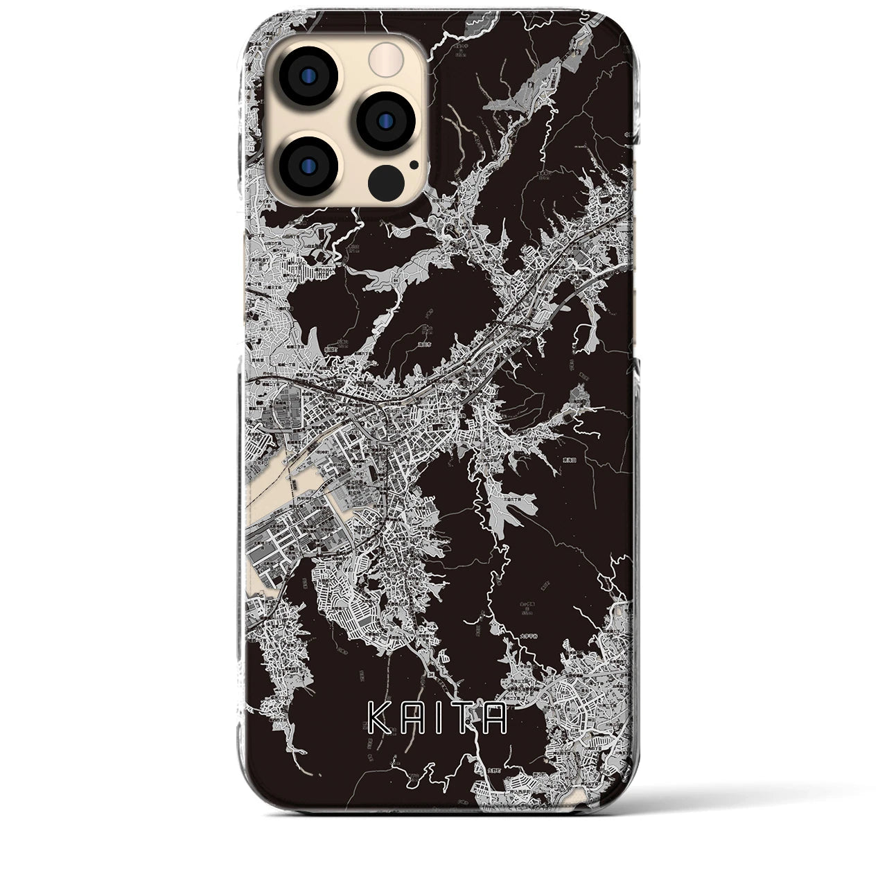 【海田(広島県)】地図柄iPhoneケース(クリアタイプ)