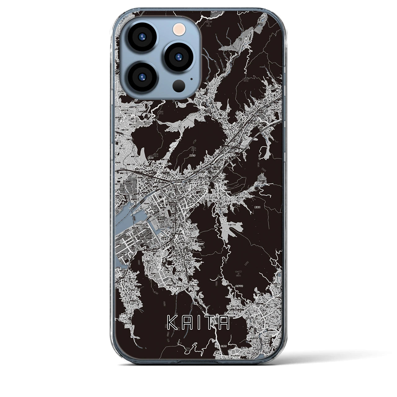 【海田(広島県)】地図柄iPhoneケース(クリアタイプ)