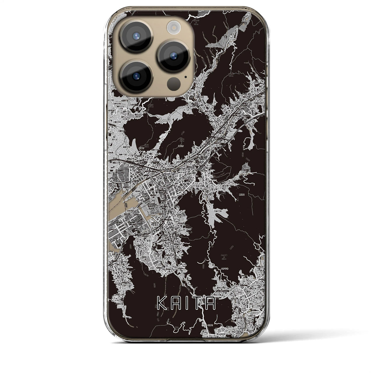 【海田(広島県)】地図柄iPhoneケース(クリアタイプ)