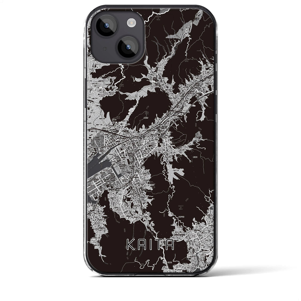 【海田(広島県)】地図柄iPhoneケース(クリアタイプ)