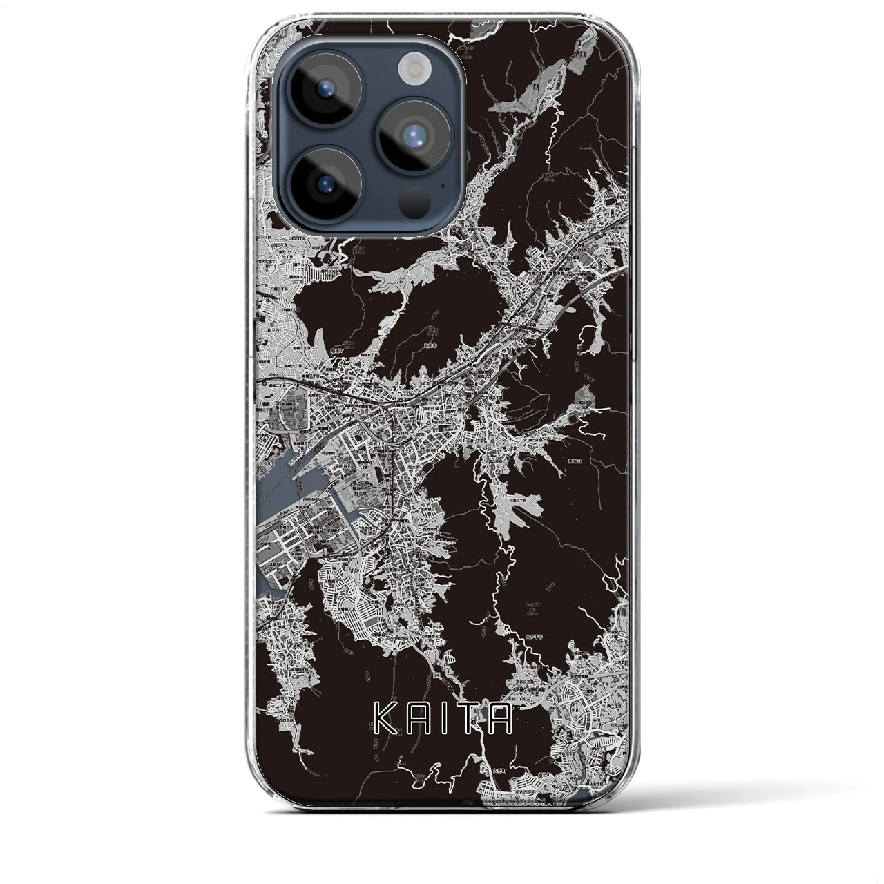 【海田(広島県)】地図柄iPhoneケース(クリアタイプ)