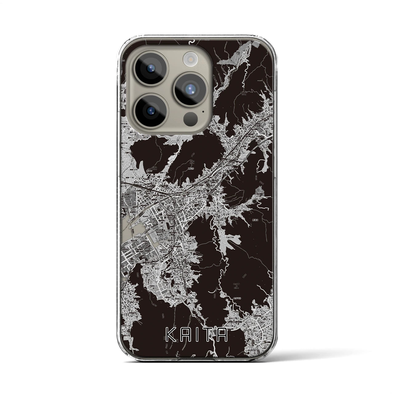 【海田(広島県)】地図柄iPhoneケース(クリアタイプ)