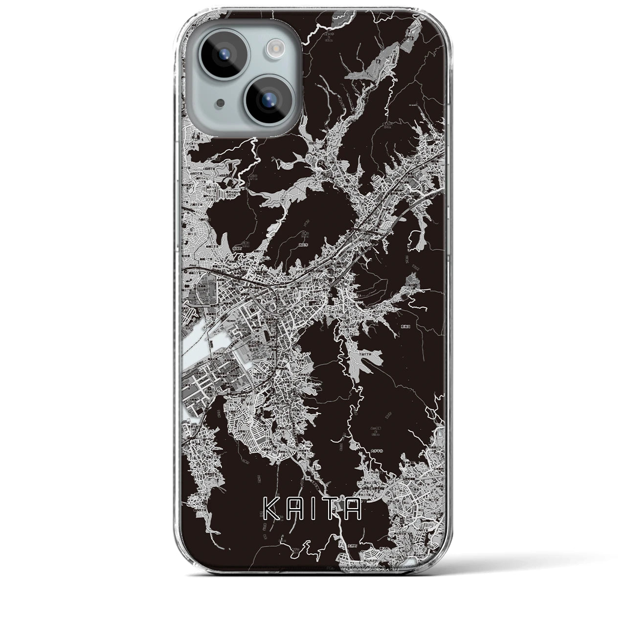 【海田(広島県)】地図柄iPhoneケース(クリアタイプ)