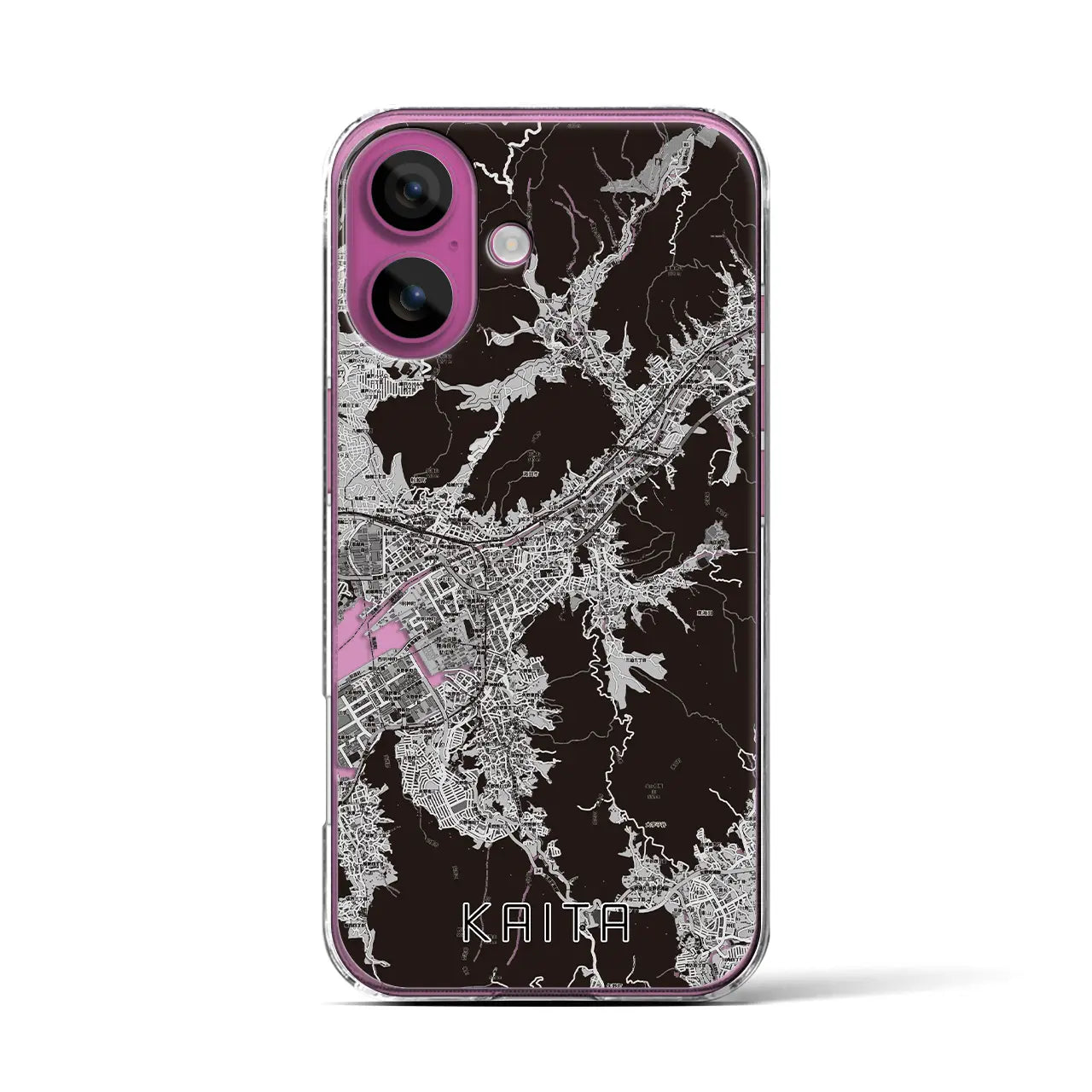 【海田(広島県)】地図柄iPhoneケース(クリアタイプ)