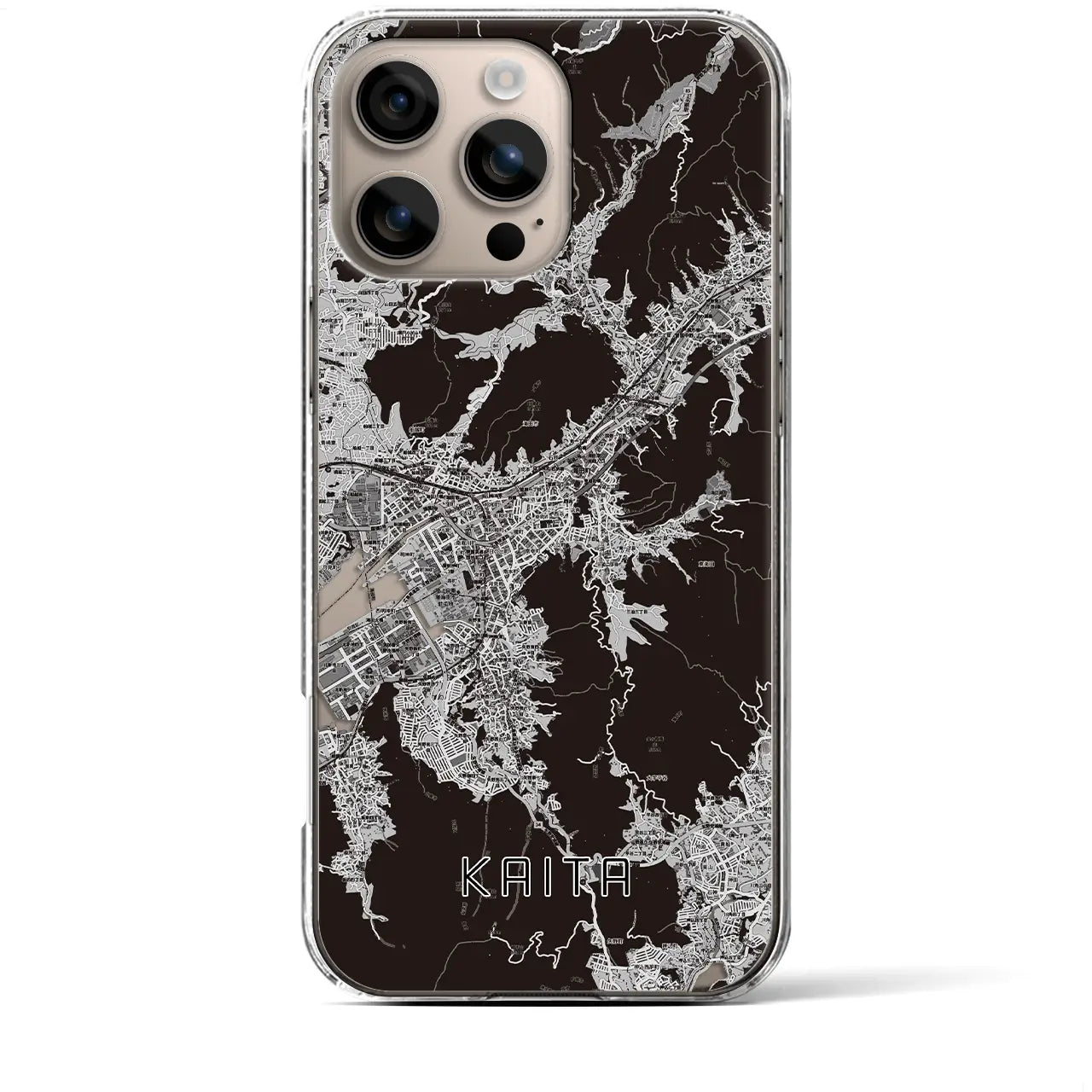 【海田(広島県)】地図柄iPhoneケース(クリアタイプ)