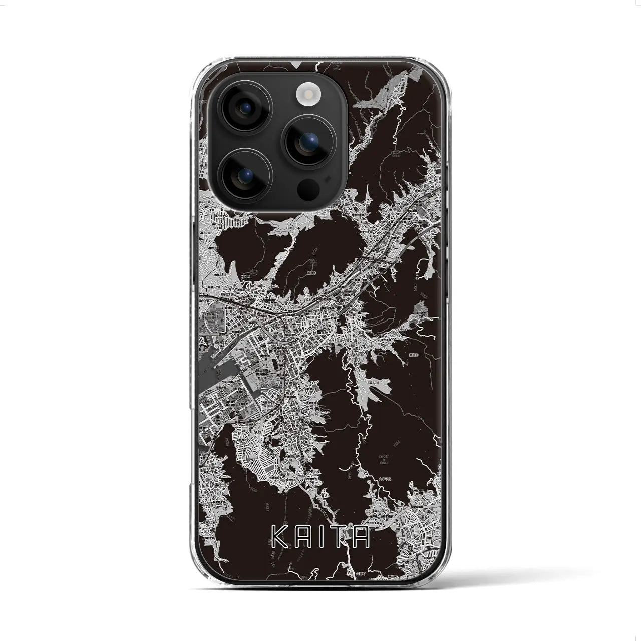 【海田(広島県)】地図柄iPhoneケース(クリアタイプ)