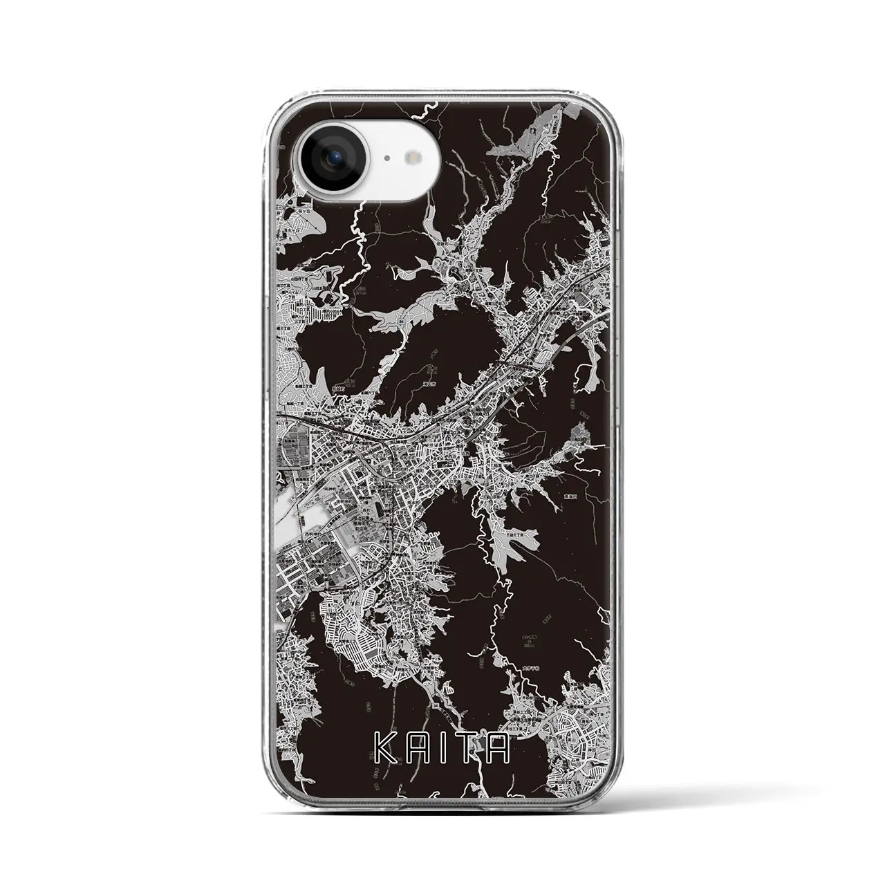 【海田(広島県)】地図柄iPhoneケース(クリアタイプ)