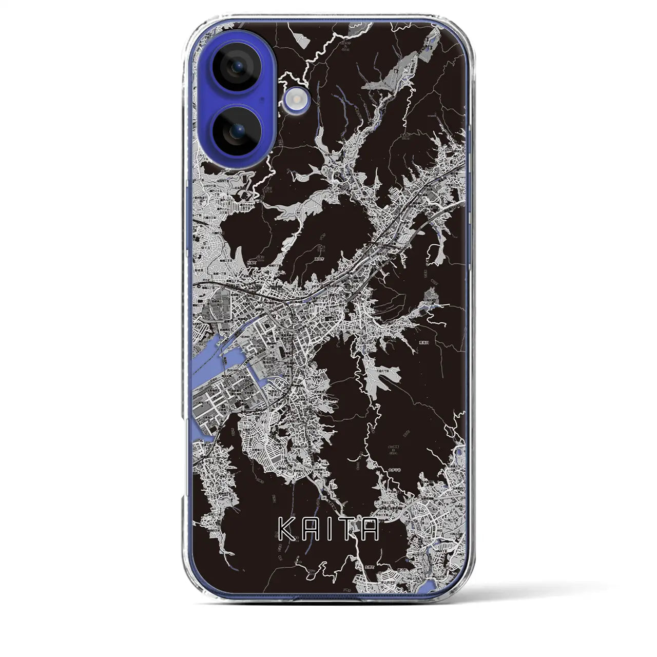 【海田(広島県)】地図柄iPhoneケース(クリアタイプ)