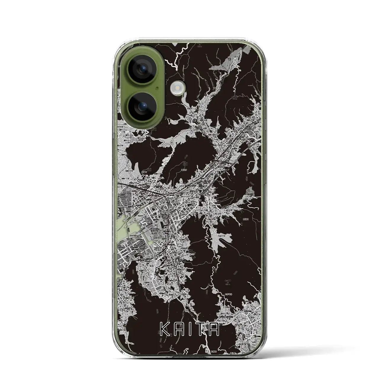 【海田(広島県)】地図柄iPhoneケース(クリアタイプ)