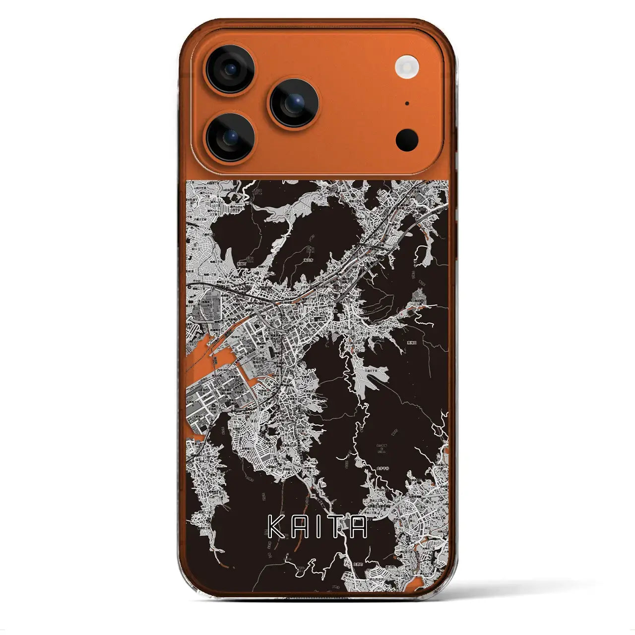 【海田(広島県)】地図柄iPhoneケース(クリアタイプ)