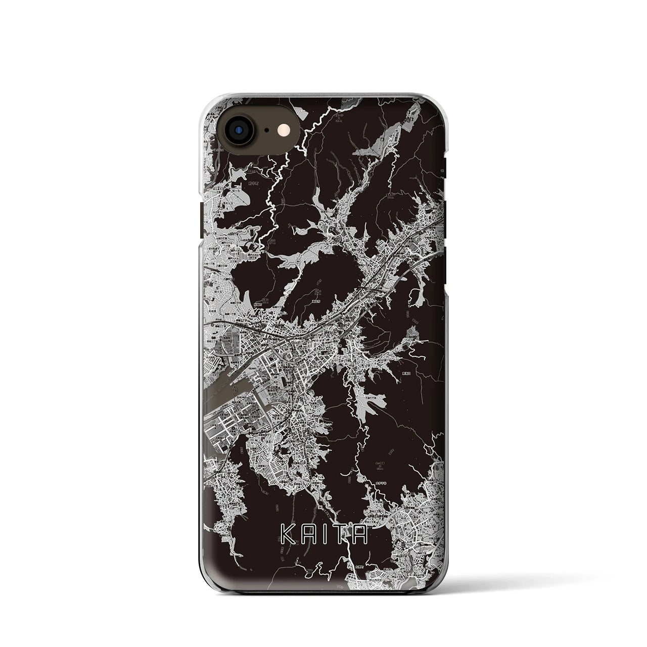 【海田(広島県)】地図柄iPhoneケース(クリアタイプ)