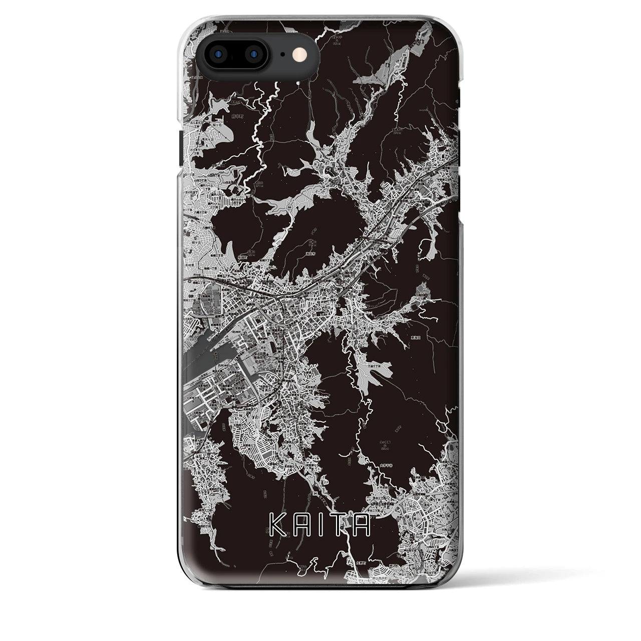 【海田(広島県)】地図柄iPhoneケース(クリアタイプ)