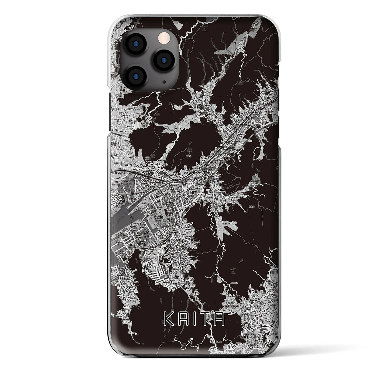 【海田(広島県)】地図柄iPhoneケース(クリアタイプ)