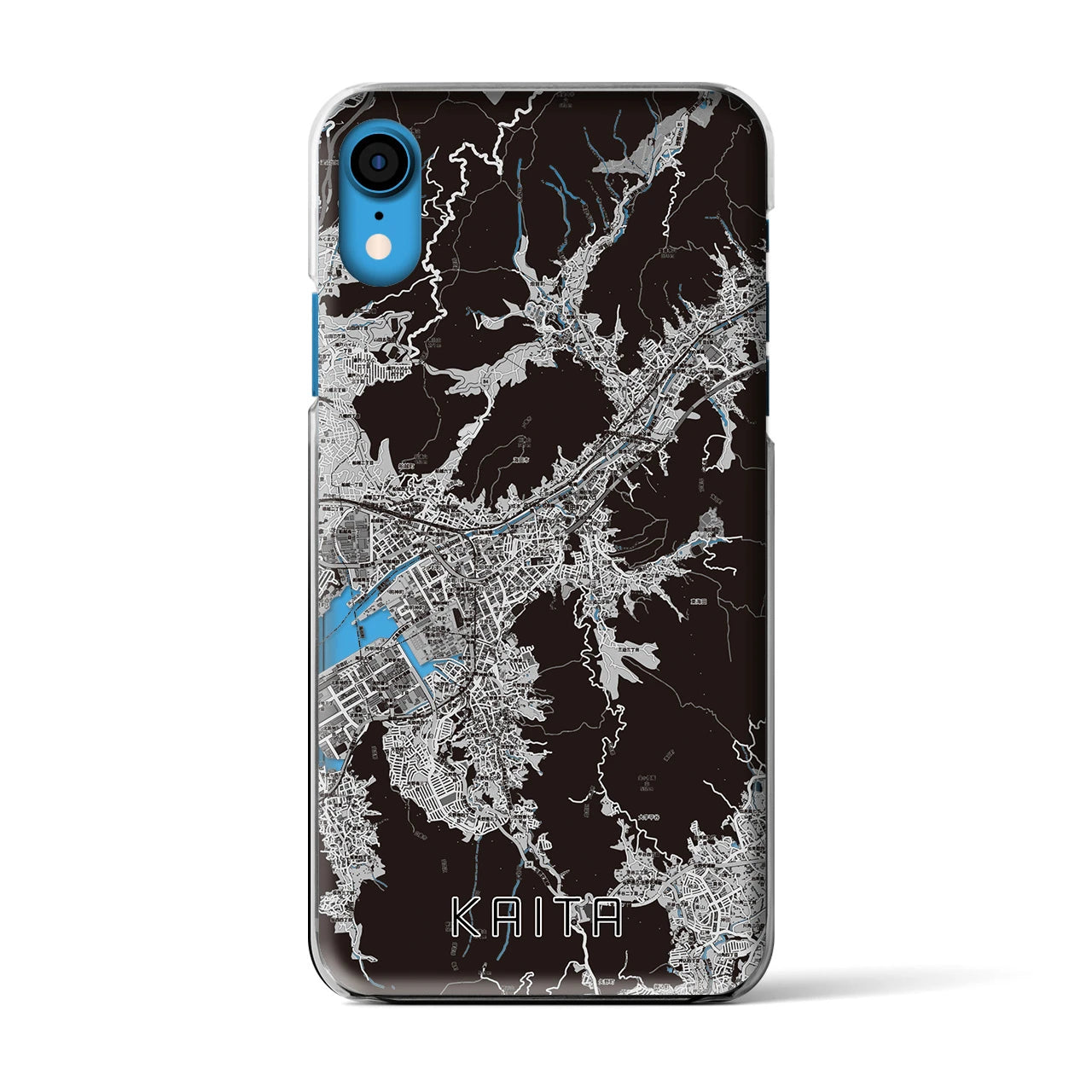 【海田(広島県)】地図柄iPhoneケース(クリアタイプ)