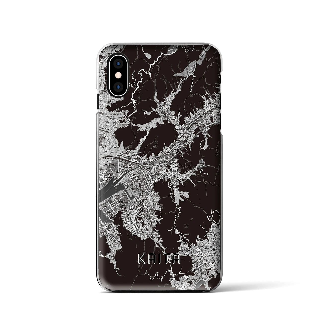 【海田(広島県)】地図柄iPhoneケース(クリアタイプ)