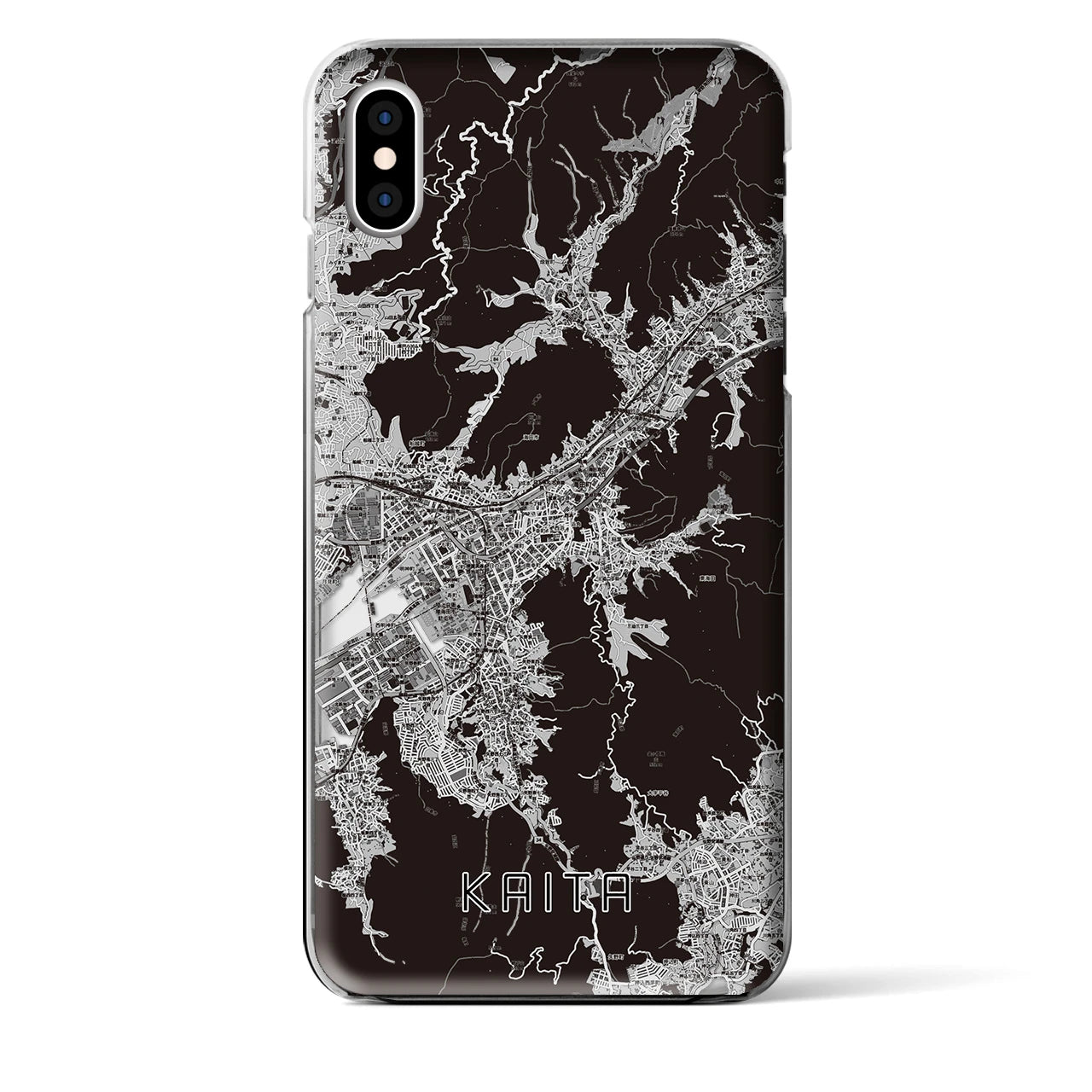 【海田(広島県)】地図柄iPhoneケース(クリアタイプ)