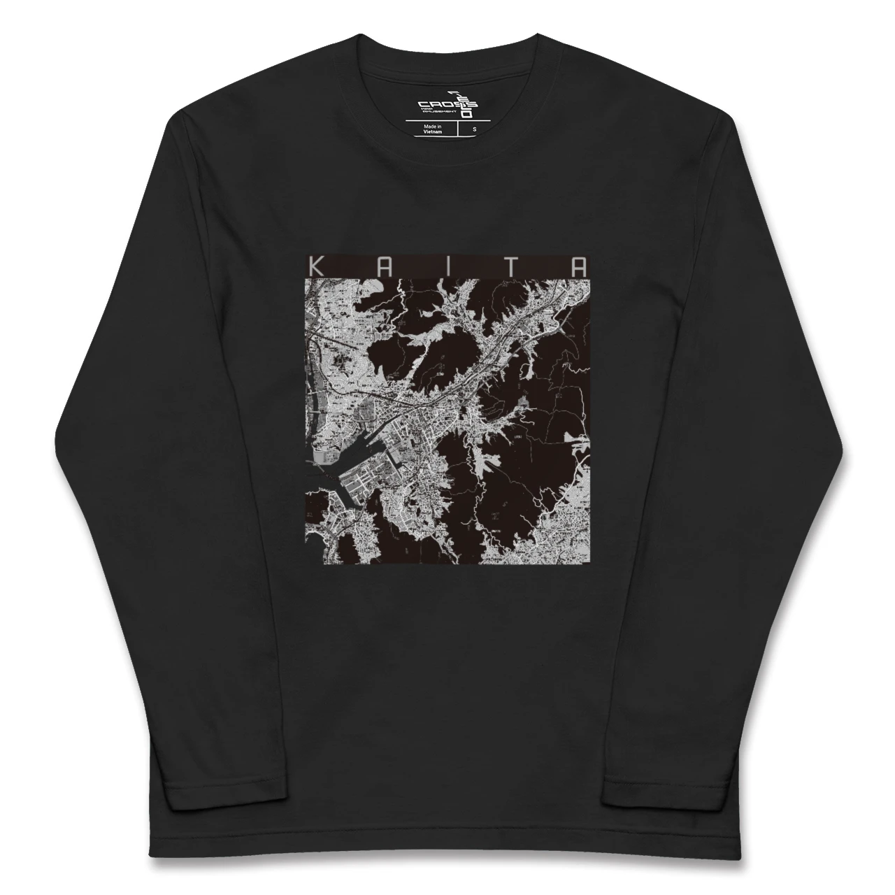 【海田(広島県)】地図柄ロングスリーブTシャツ