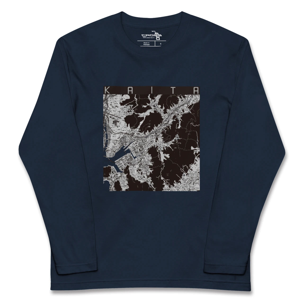 【海田(広島県)】地図柄ロングスリーブTシャツ
