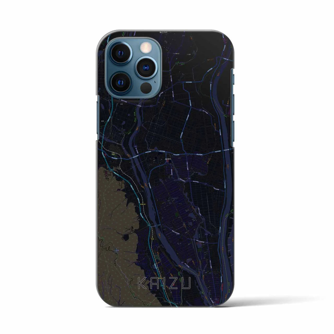 【海津(岐阜県)】地図柄iPhoneケース(バックカバータイプ)