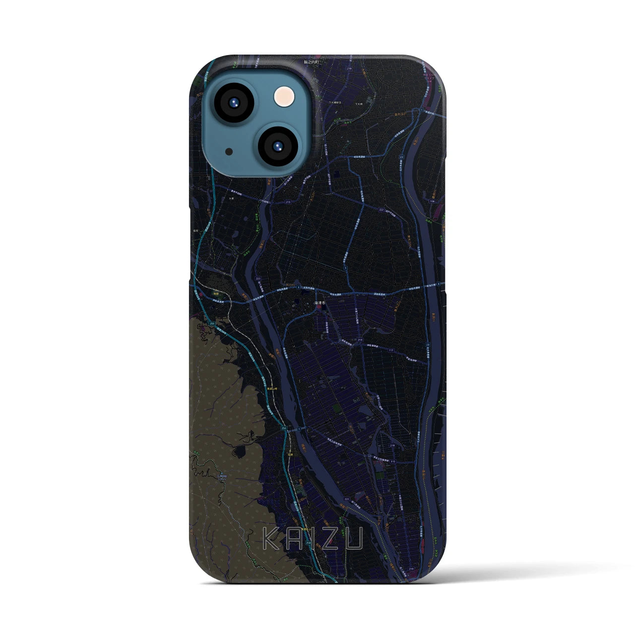 【海津(岐阜県)】地図柄iPhoneケース(バックカバータイプ)