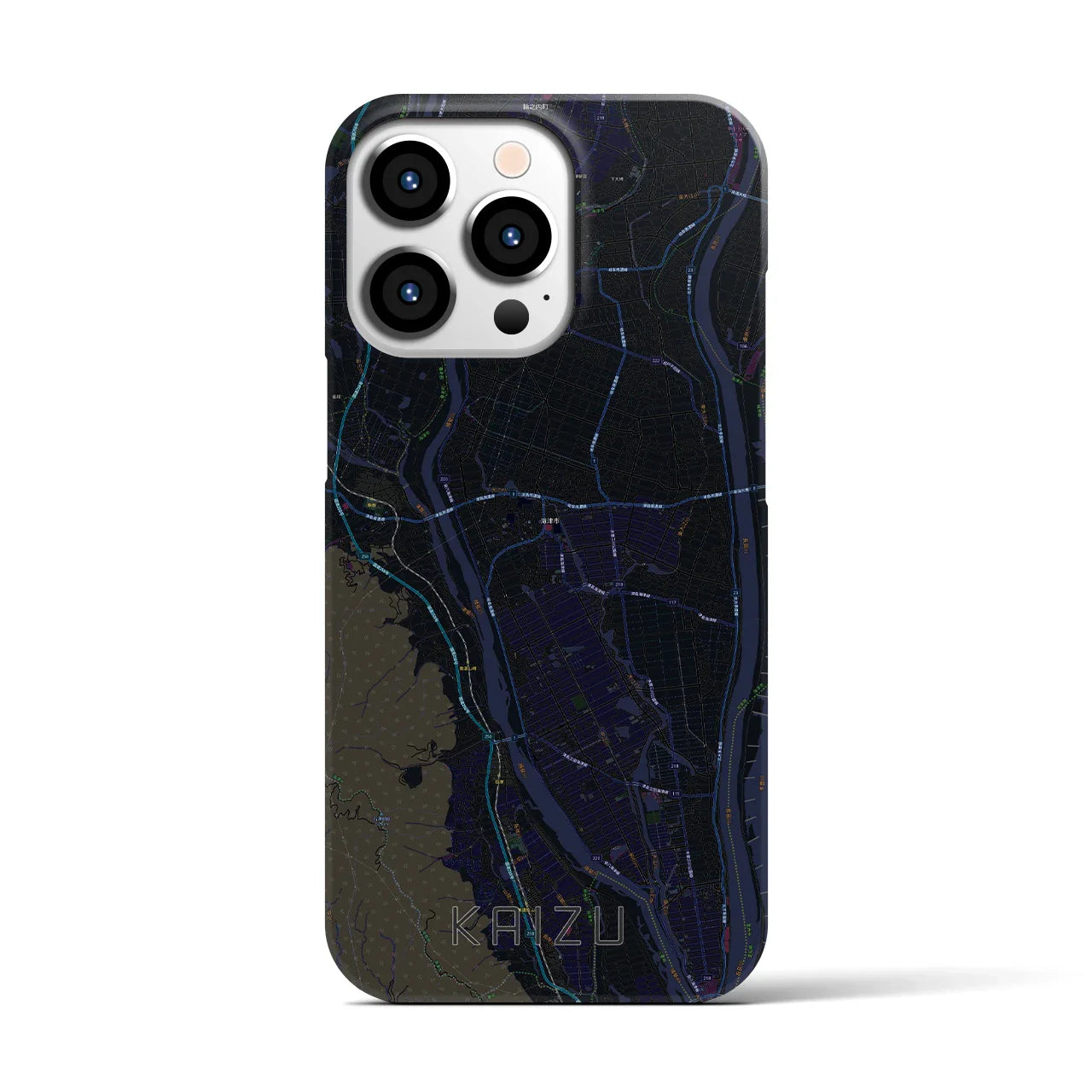 【海津(岐阜県)】地図柄iPhoneケース(バックカバータイプ)