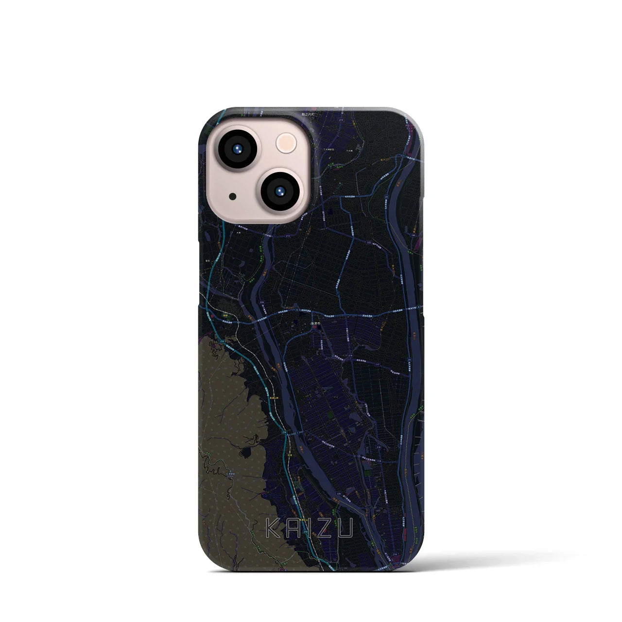 【海津(岐阜県)】地図柄iPhoneケース(バックカバータイプ)