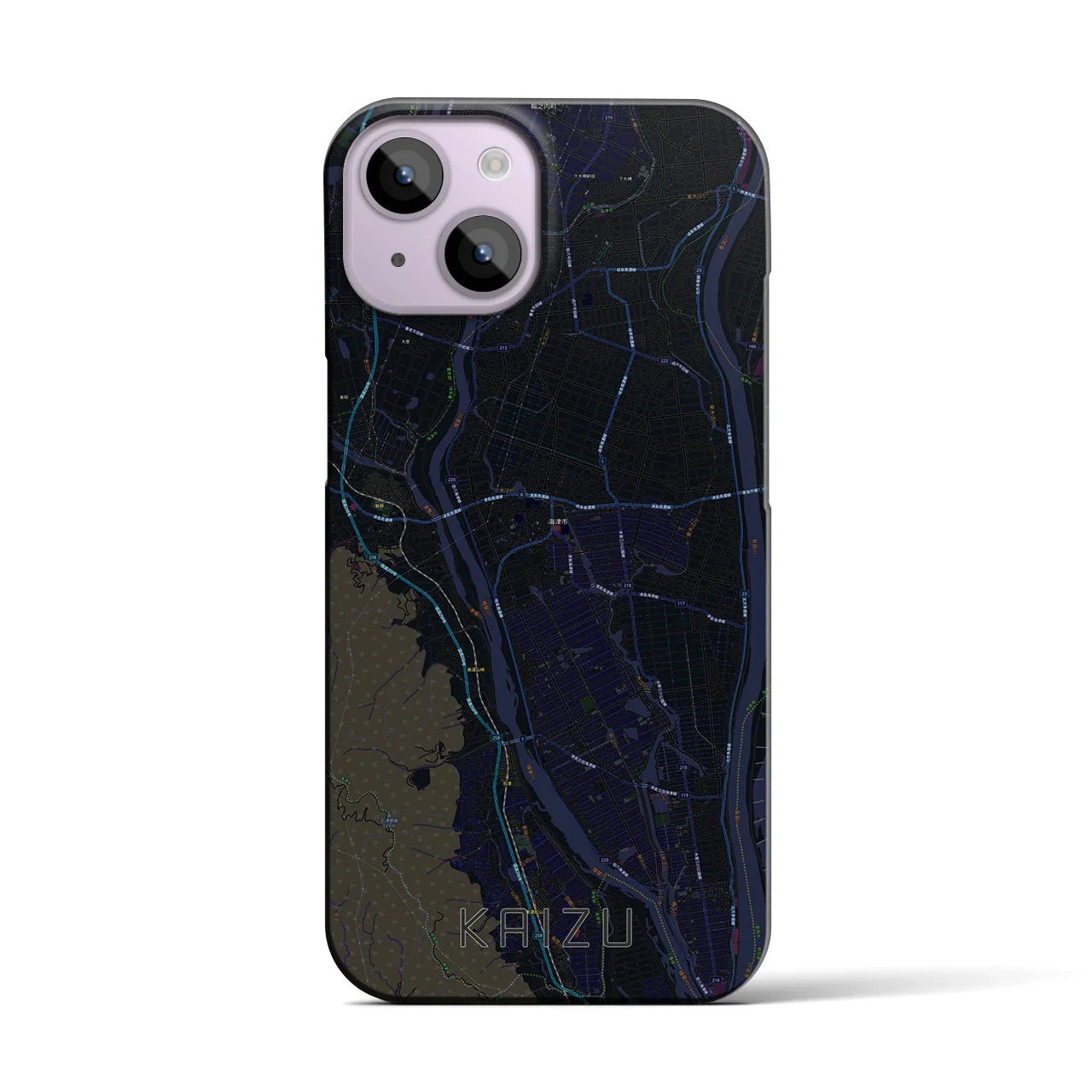 【海津(岐阜県)】地図柄iPhoneケース(バックカバータイプ)