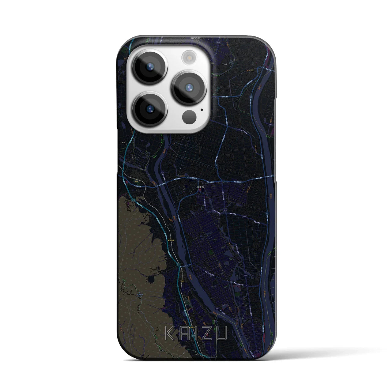 【海津(岐阜県)】地図柄iPhoneケース(バックカバータイプ)
