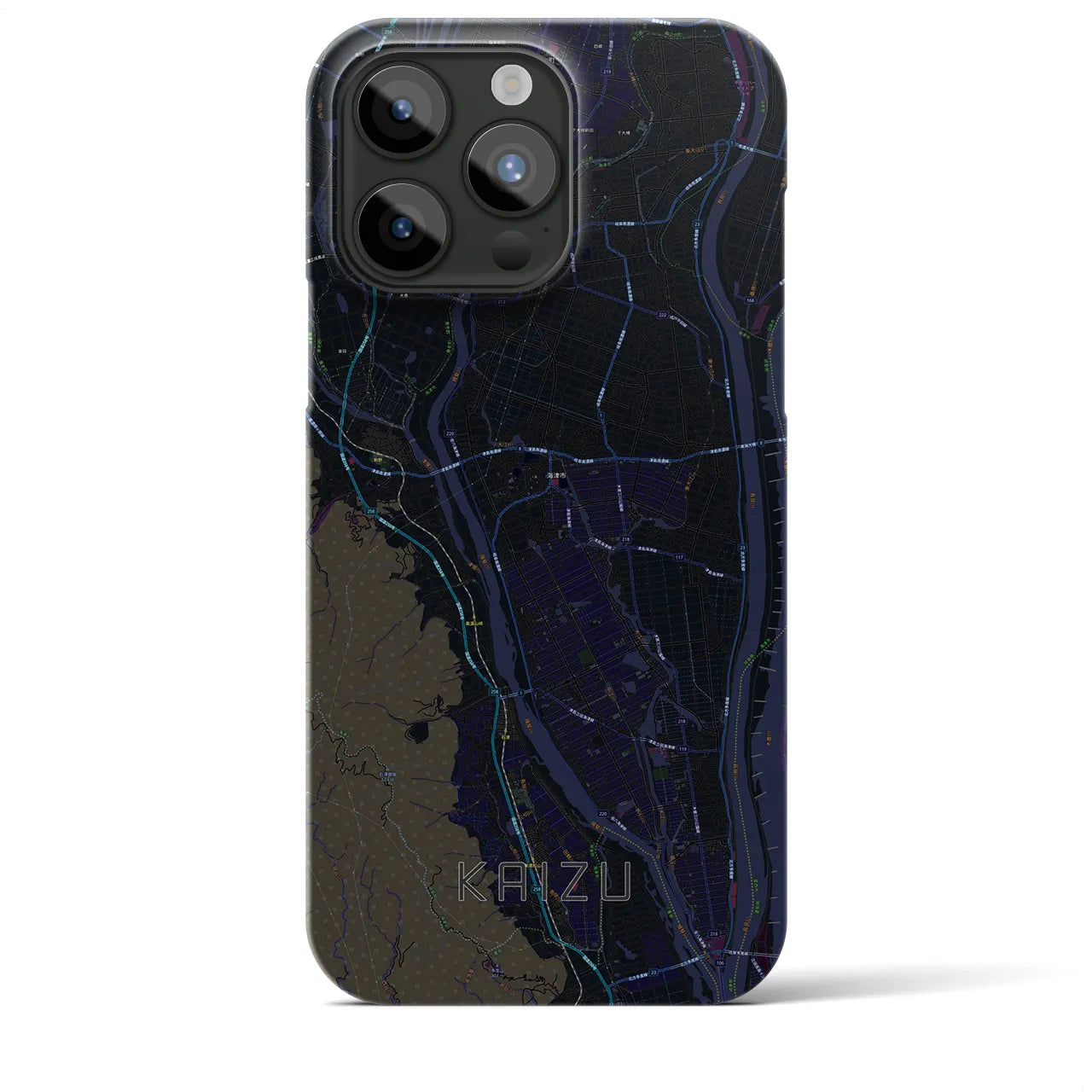 【海津(岐阜県)】地図柄iPhoneケース(バックカバータイプ)