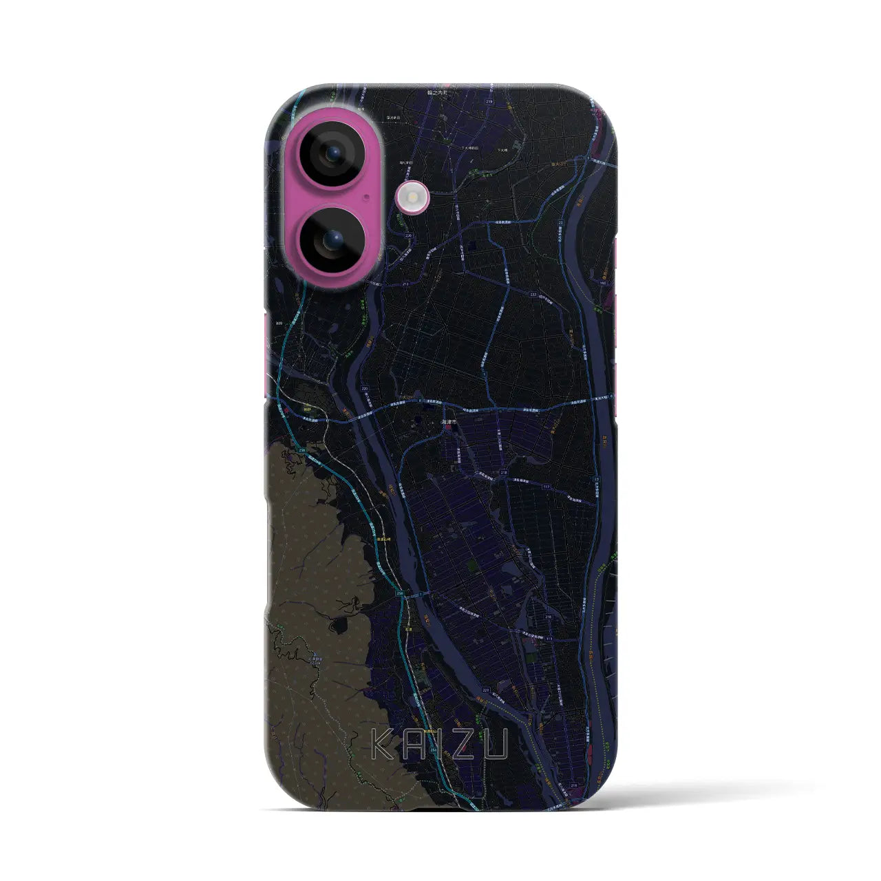 【海津(岐阜県)】地図柄iPhoneケース(バックカバータイプ)