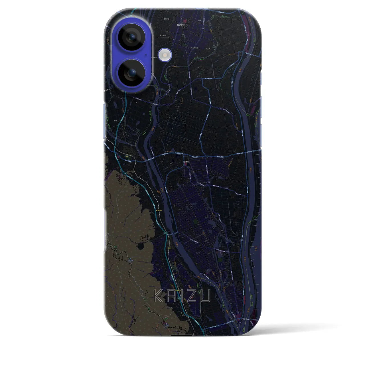 【海津(岐阜県)】地図柄iPhoneケース(バックカバータイプ)