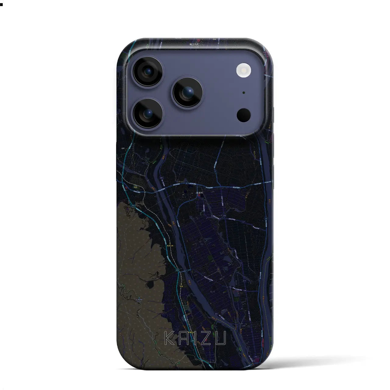 【海津(岐阜県)】地図柄iPhoneケース(バックカバータイプ)