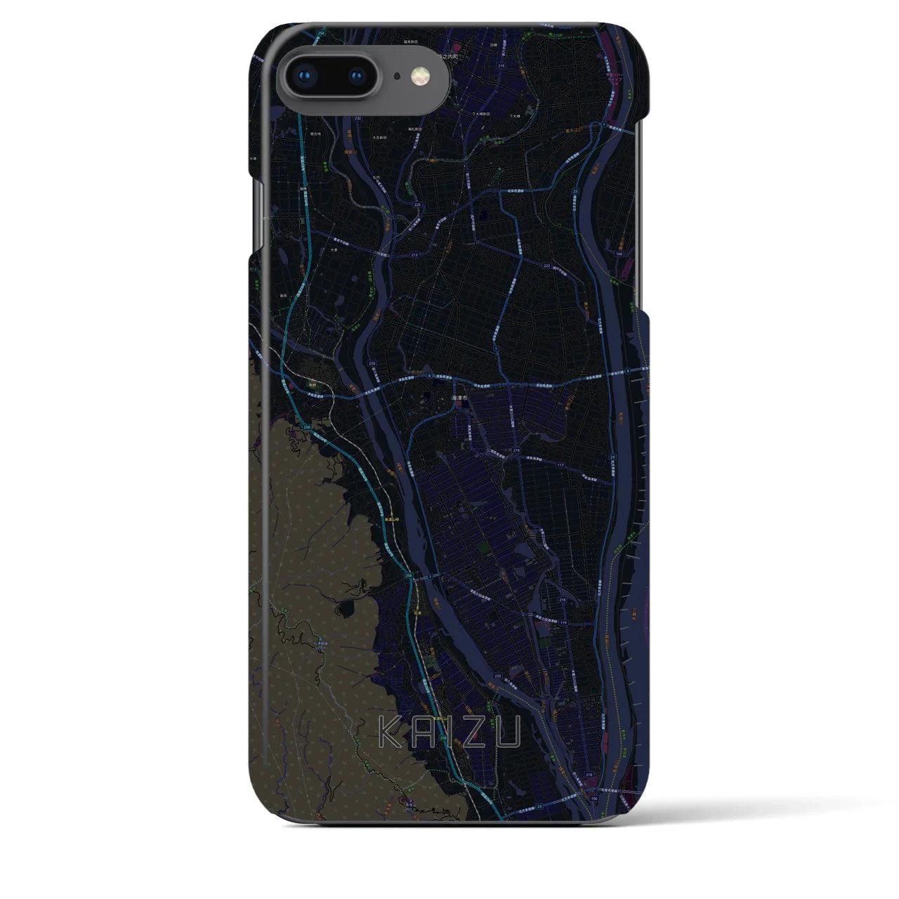【海津(岐阜県)】地図柄iPhoneケース(バックカバータイプ)