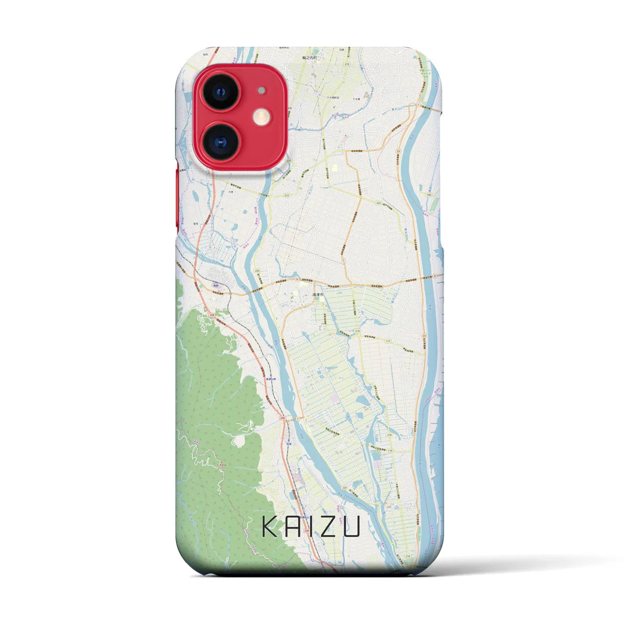【海津(岐阜県)】地図柄iPhoneケース(バックカバータイプ)