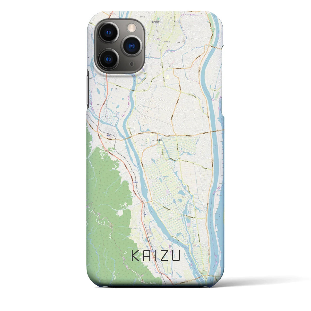 【海津(岐阜県)】地図柄iPhoneケース(バックカバータイプ)