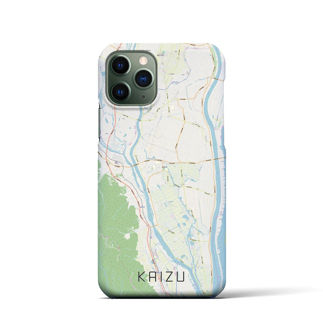 【海津(岐阜県)】地図柄iPhoneケース(バックカバータイプ)