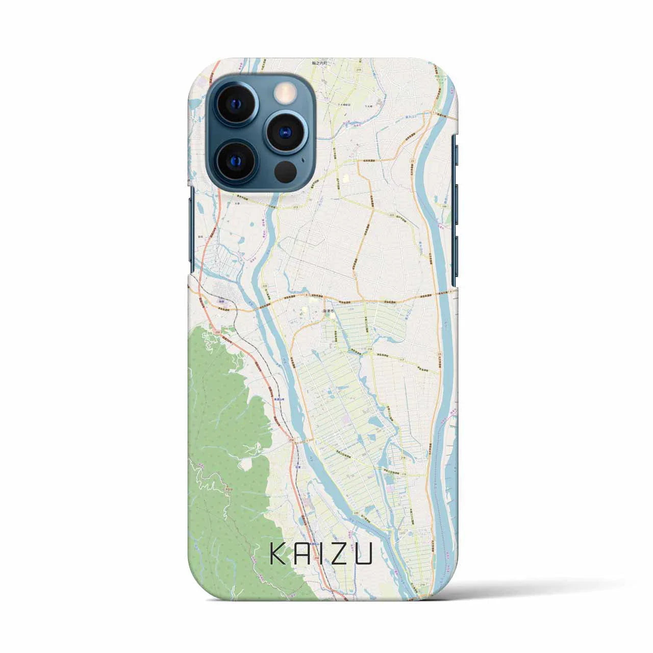 【海津(岐阜県)】地図柄iPhoneケース(バックカバータイプ)