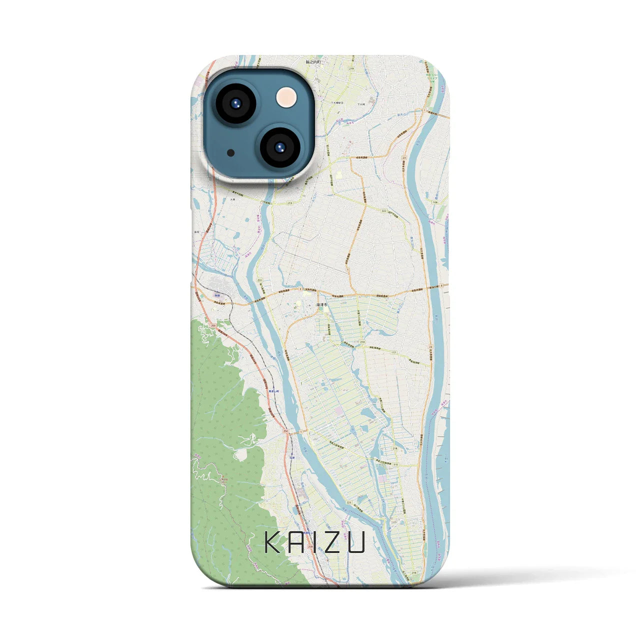 【海津(岐阜県)】地図柄iPhoneケース(バックカバータイプ)