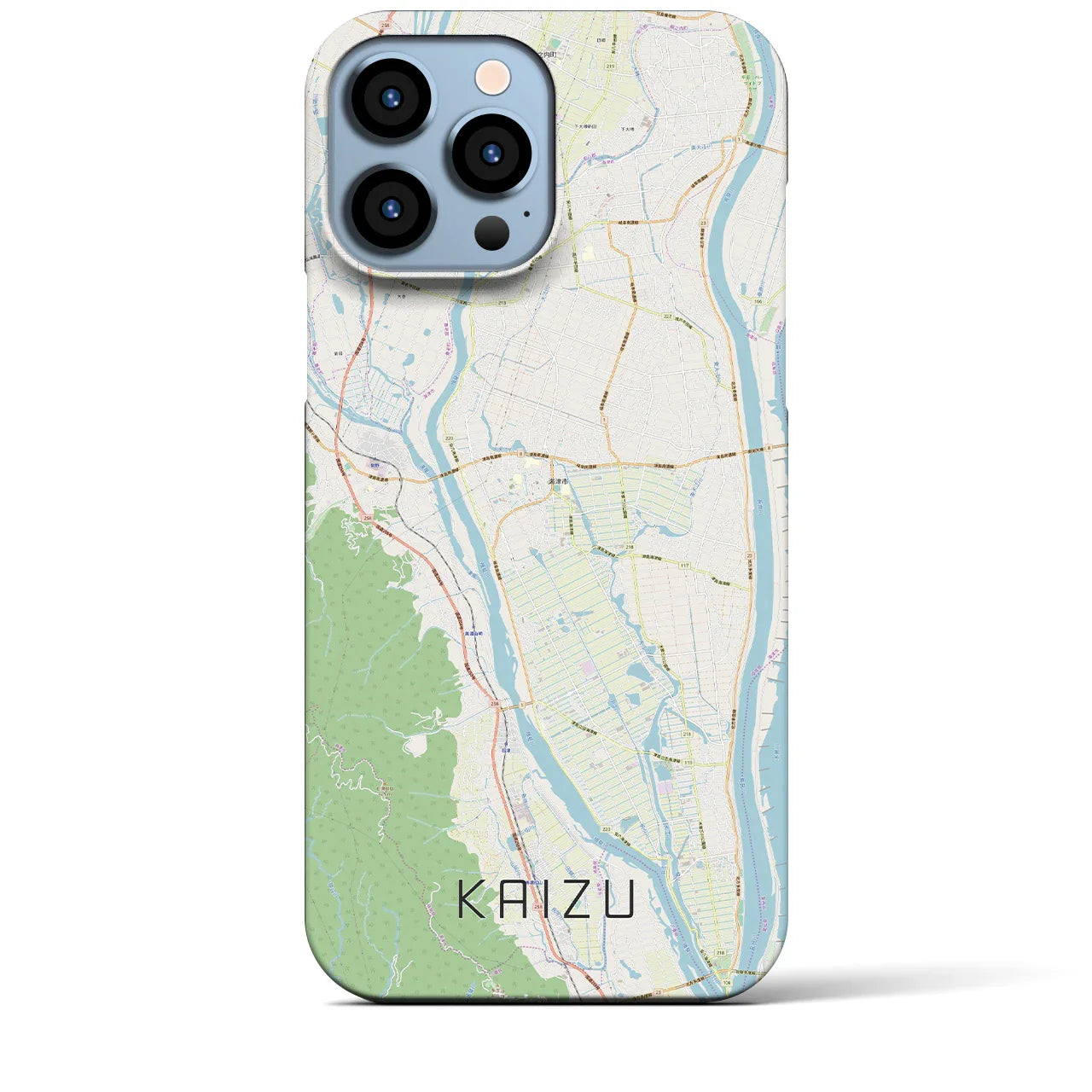 【海津(岐阜県)】地図柄iPhoneケース(バックカバータイプ)