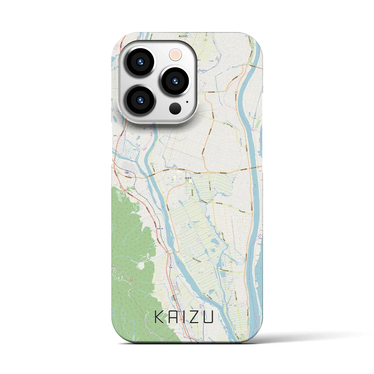 【海津(岐阜県)】地図柄iPhoneケース(バックカバータイプ)