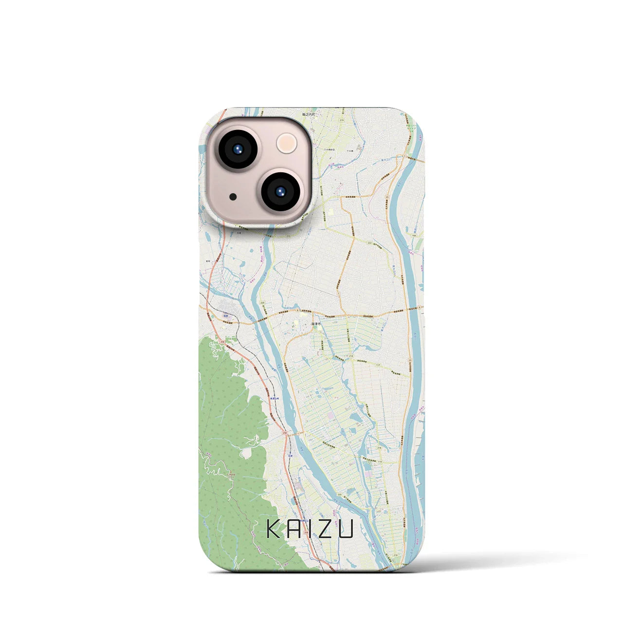 【海津(岐阜県)】地図柄iPhoneケース(バックカバータイプ)